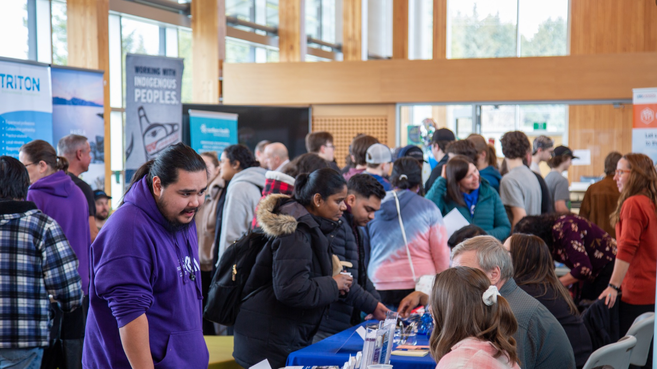 Folks attending a Career Fair