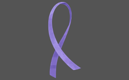Purple ribbon symbolizing Domestic Violence Awareness Month