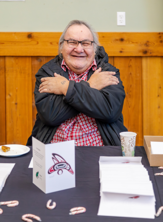 Dene'Tum at the annual Holiday Card Sale in November 2024.