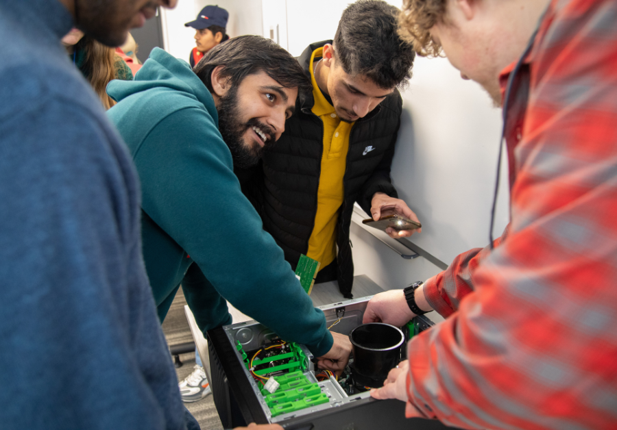 Students in computer science hardware course put together a computer