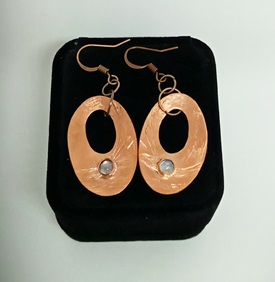 Copper and Moonstone Oval Earrings_web