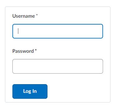 Brightspace username password