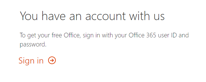 O365 Sign in